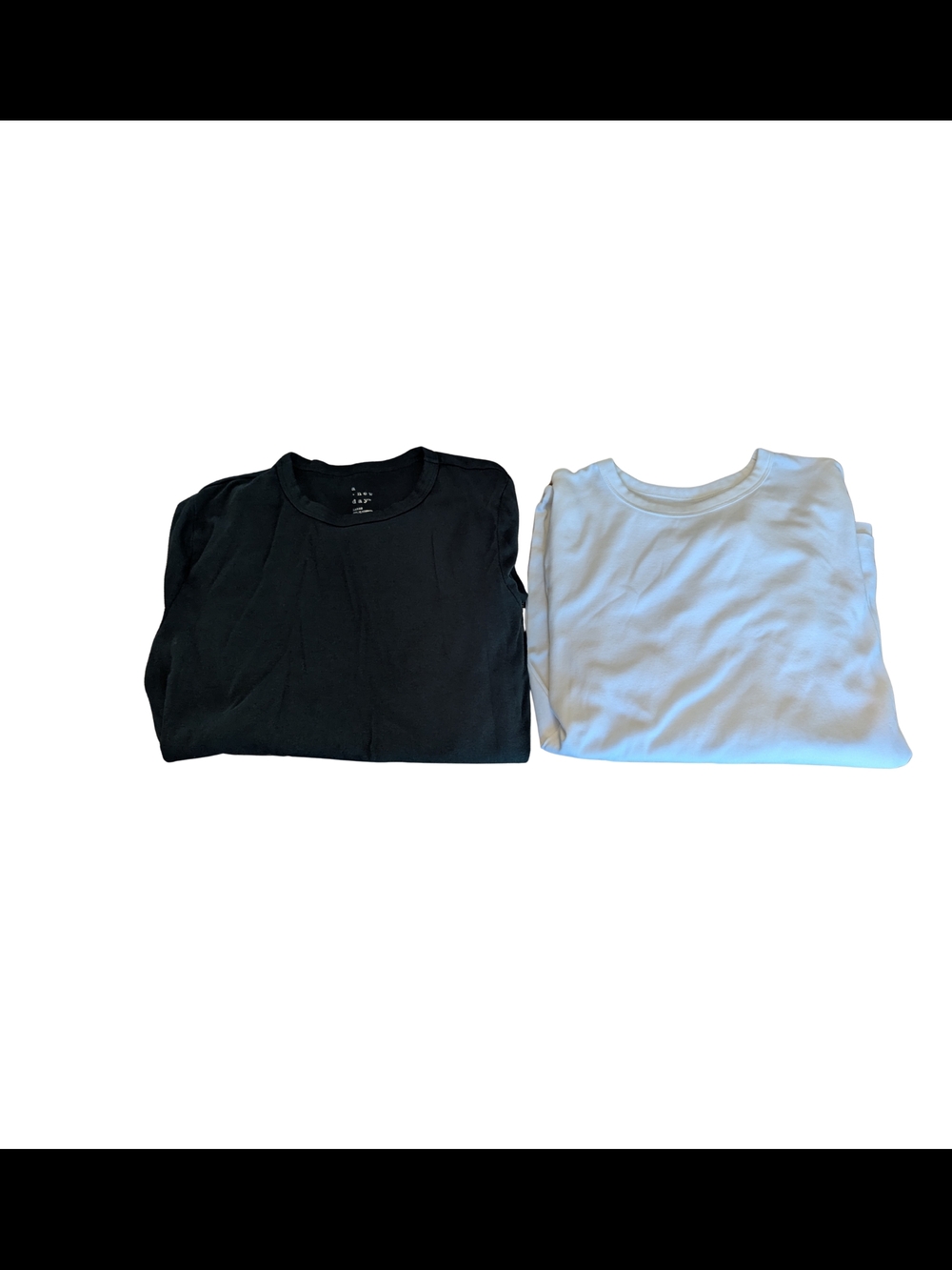 EUC A New Day Womens Large Long Sleeve Crewneck Shirt Bundle white green
